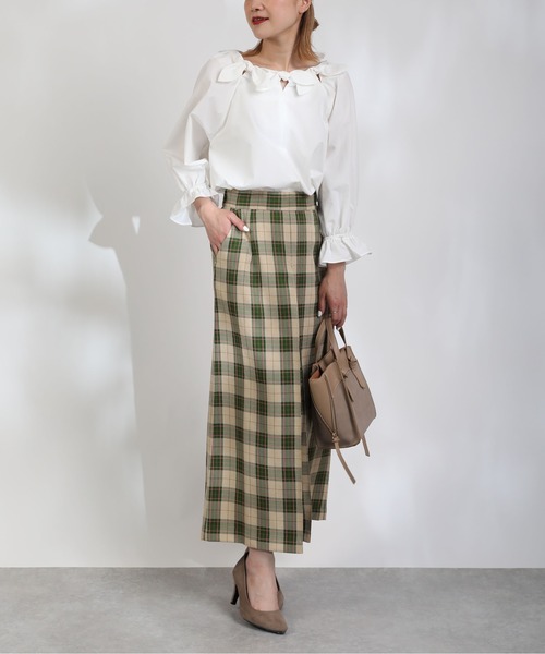 PICCIN(ピッチン)の「ボックスタックチェックスカート(スカート・レディース・グリーン系その他/ブルー系その他・M)」の17枚目の写真