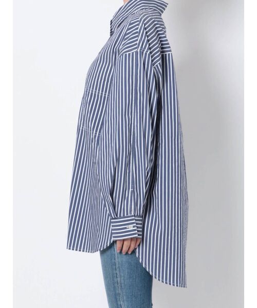 Ungrid（アングリッド）の「スリーブボリュームビッグストライプシャツ（シャツ/ブラウス・レディース・グリーン/ブルー・FREE）」の18枚目の写真