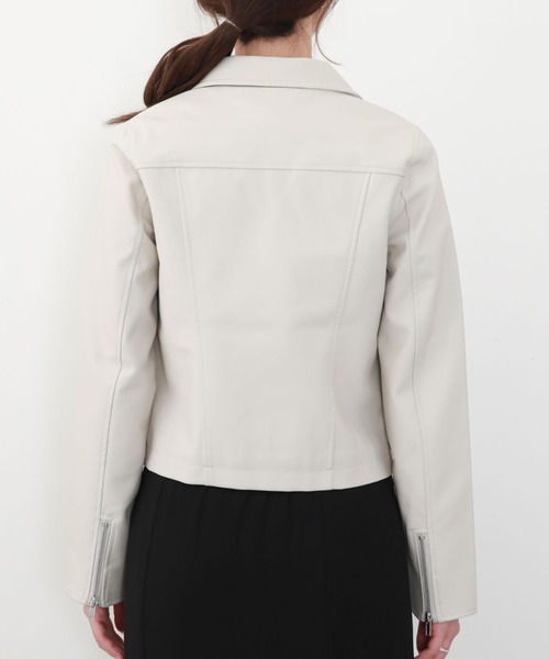 archives(アルシーヴ)の「ライダースジャケット/(ライダースジャケット・レディース・アイボリー/ブラック/グレイッシュベージュ・MEDIUM)」の19枚目の写真