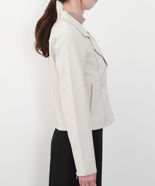 archives(アルシーヴ)の「ライダースジャケット/(ライダースジャケット・レディース・アイボリー/ブラック/グレイッシュベージュ・MEDIUM)」の20枚目の写真