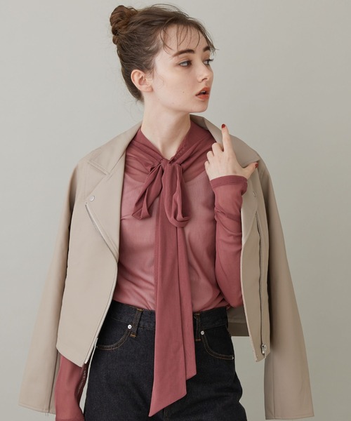 archives(アルシーヴ)の「ライダースジャケット/(ライダースジャケット・レディース・アイボリー/ブラック/グレイッシュベージュ・MEDIUM)」の10枚目の写真