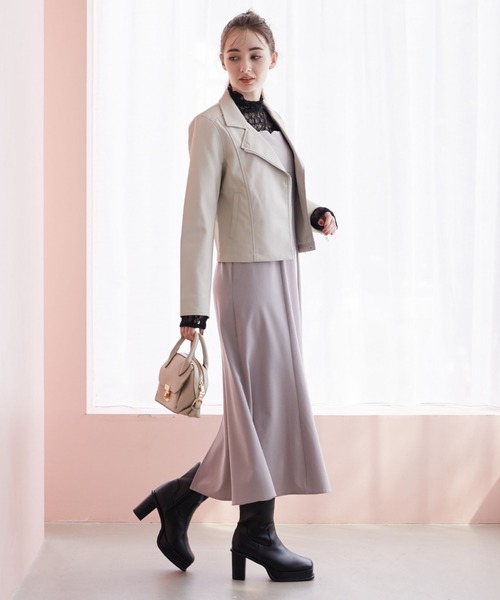 archives(アルシーヴ)の「ライダースジャケット/(ライダースジャケット・レディース・アイボリー/ブラック/グレイッシュベージュ・MEDIUM)」の7枚目の写真