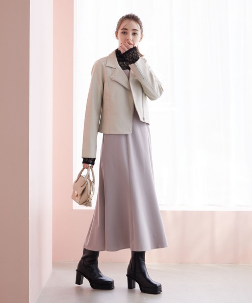 archives(アルシーヴ)の「ライダースジャケット/(ライダースジャケット・レディース・アイボリー/ブラック/グレイッシュベージュ・MEDIUM)」の8枚目の写真