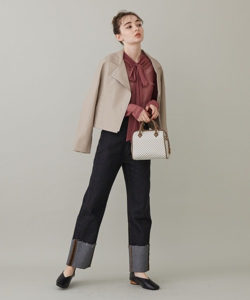 archives(アルシーヴ)の「ライダースジャケット/(ライダースジャケット・レディース・アイボリー/ブラック/グレイッシュベージュ・MEDIUM)」の12枚目の写真