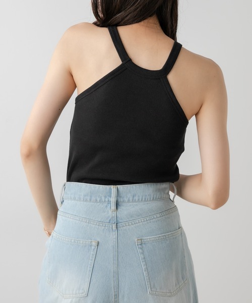 OLIVE des OLIVE（オリーブデオリーブ）の「カップ付アメスリタンク（タンクトップ・レディース・ブラック/ブルー/アイボリー・FREE）」の8枚目の写真