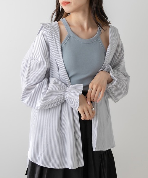 OLIVE des OLIVE（オリーブデオリーブ）の「カップ付アメスリタンク（タンクトップ・レディース・ブラック/ブルー/アイボリー・FREE）」の18枚目の写真