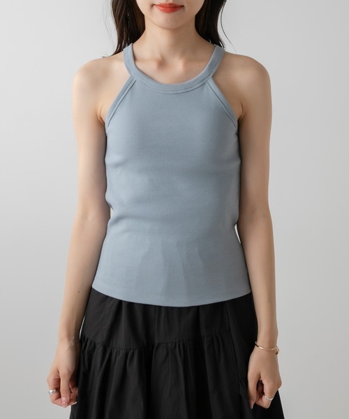 OLIVE des OLIVE（オリーブデオリーブ）の「カップ付アメスリタンク（タンクトップ・レディース・ブラック/ブルー/アイボリー・FREE）」の17枚目の写真