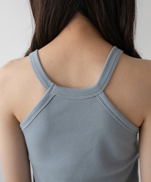 OLIVE des OLIVE（オリーブデオリーブ）の「カップ付アメスリタンク（タンクトップ・レディース・ブラック/ブルー/アイボリー・FREE）」の5枚目の写真