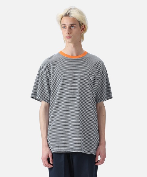 uniform experiment(ユニフォームエクスペリメント)の「TRIM COLOR BORDER TEE(Tシャツ/カットソー・メンズ・ブラック/ネイビー/グレー・2/3/1/4)」の7枚目の写真