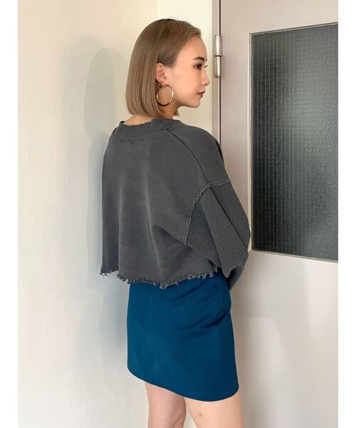 EMODA(エモダ)の「スウェットルーズカーディガン(カーディガン/ボレロ・レディース・ホワイト/グレー/ブラック/ブルー・FREE)」の5枚目の写真