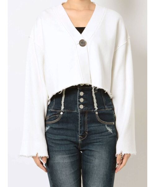 EMODA(エモダ)の「スウェットルーズカーディガン(カーディガン/ボレロ・レディース・ホワイト/グレー/ブラック/ブルー・FREE)」の20枚目の写真