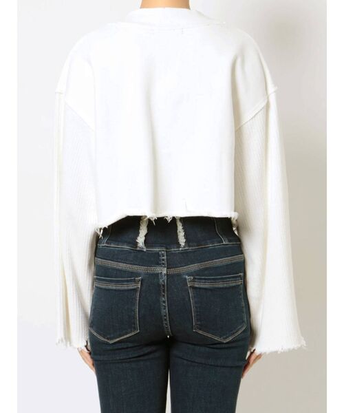 EMODA(エモダ)の「スウェットルーズカーディガン(カーディガン/ボレロ・レディース・ホワイト/グレー/ブラック/ブルー・FREE)」の7枚目の写真