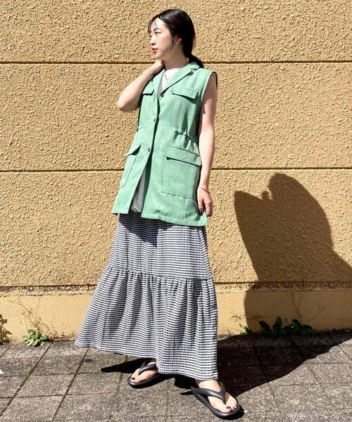 ITEMS URBANRESEARCH（アイテムズ アーバンリサーチ）の「ミリタリーベスト（ベスト・レディース・ブラック/ベージュ/グリーン・FREE）」の16枚目の写真