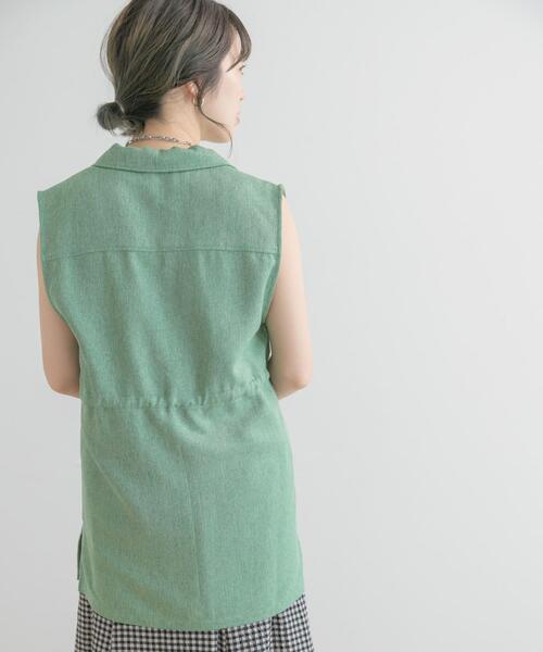 ITEMS URBANRESEARCH（アイテムズ アーバンリサーチ）の「ミリタリーベスト（ベスト・レディース・ブラック/ベージュ/グリーン・FREE）」の10枚目の写真