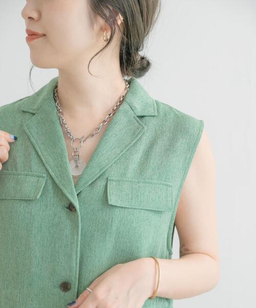 ITEMS URBANRESEARCH（アイテムズ アーバンリサーチ）の「ミリタリーベスト（ベスト・レディース・ブラック/ベージュ/グリーン・FREE）」の9枚目の写真