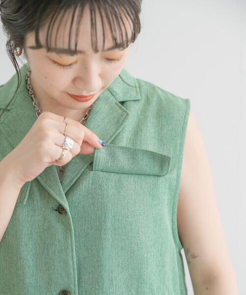 ITEMS URBANRESEARCH（アイテムズ アーバンリサーチ）の「ミリタリーベスト（ベスト・レディース・ブラック/ベージュ/グリーン・FREE）」の8枚目の写真