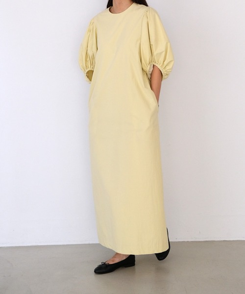 AKTE（アクテ）の「バルーンスリーブポプリンワンピース（ワンピース・レディース・イエロー/ブラック/ホワイト・FREE）」の3枚目の写真