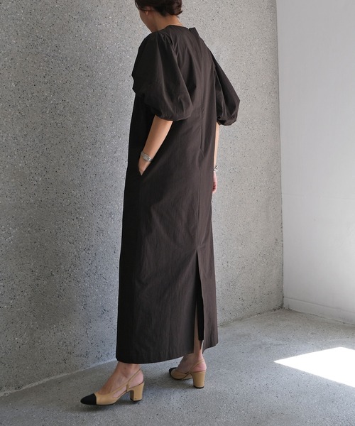 AKTE（アクテ）の「バルーンスリーブポプリンワンピース（ワンピース・レディース・イエロー/ブラック/ホワイト・FREE）」の20枚目の写真