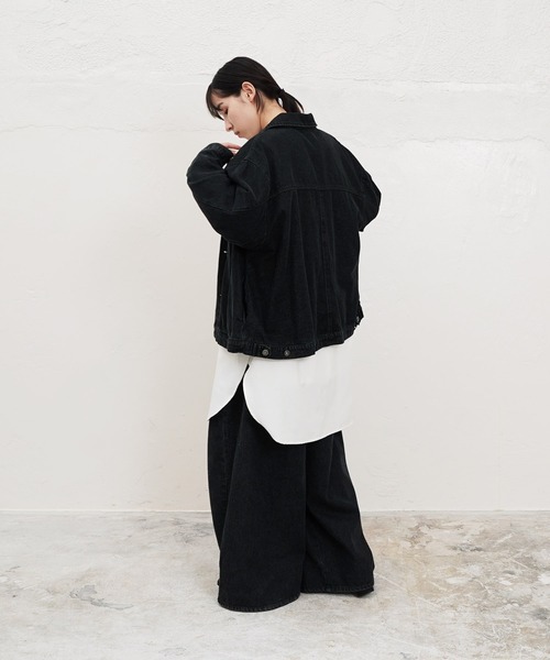 Air Tokyo（エアートウキョー）の「オーバーサイズ 11oz ブラック デニムジャケット（デニムジャケット・メンズ・ブラック・MEDIUM/LARGE）」の7枚目の写真