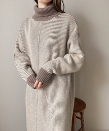 リバーシブルニットロングワンピース