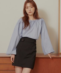 ボリュームスリーブギャザーブラウス