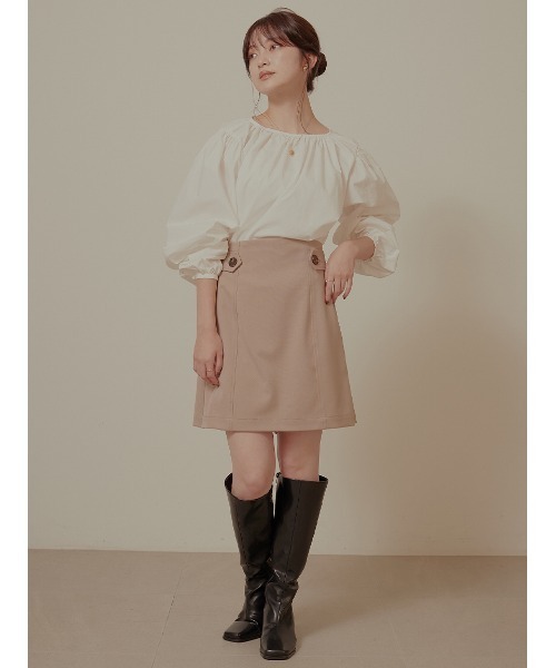 Stylevoice for xxx（スタイルヴォイスフォー）の「ボリュームスリーブギャザーブラウス（シャツ/ブラウス・レディース・ブルー/ホワイト・FREE）」の15枚目の写真