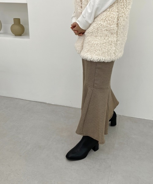 ORiental TRaffic（オリエンタルトラフィック）の「チャンキーヒールミドルブーツ/21408（ブーツ・レディース・ホワイト/ブラック/ベージュ/グレー・LL/3L/SS/S/M/L）」の20枚目の写真