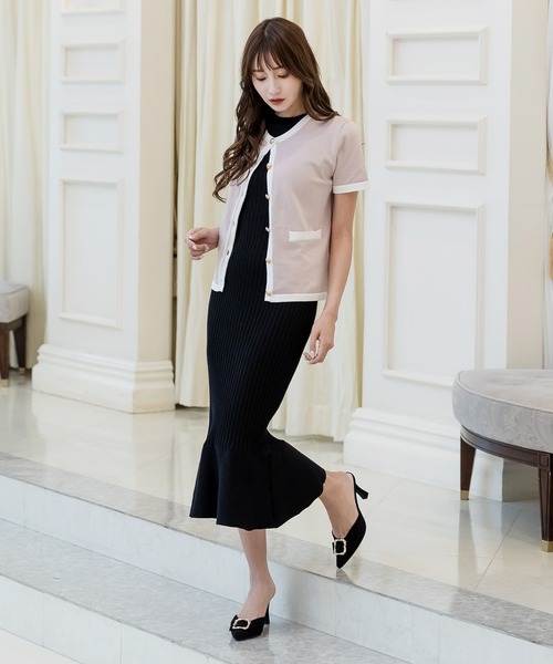 Julia Boutique（ジュリアブティック）の「バックル付きスエードミュール/22503（パンプス・レディース・ブラック/ベージュ/レオパード・3L/M/S/LL/L）」の6枚目の写真