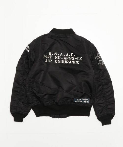 AVIREX（アヴィレックス）の「《REBUILD COLLECTION》MULCH STENCIL MA-1/ マルチステンシルMA-1（MA-1・レディース・ブラック/カーキ/その他10・S/M/L）」の5枚目の写真