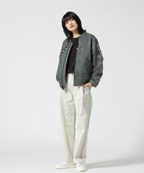 AVIREX（アヴィレックス）の「《REBUILD COLLECTION》MULCH STENCIL MA-1/ マルチステンシルMA-1（MA-1・レディース・ブラック/カーキ/その他10・S/M/L）」の10枚目の写真