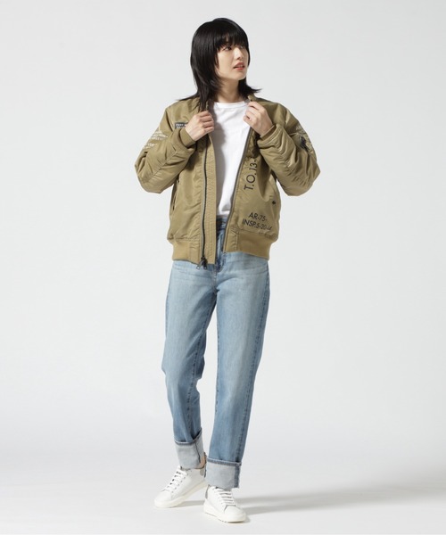 AVIREX（アヴィレックス）の「《REBUILD COLLECTION》MULCH STENCIL MA-1/ マルチステンシルMA-1（MA-1・レディース・ブラック/カーキ/その他10・S/M/L）」の16枚目の写真