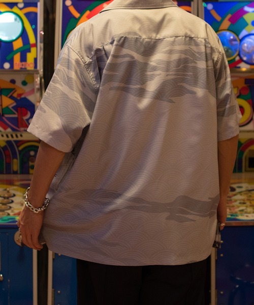 Perushu（ペルーシュ）の「【2th】和柄オープンカラーシャツ（シャツ/ブラウス・メンズ・ライトグリーン/ブラック・LARGE/MEDIUM）」の10枚目の写真