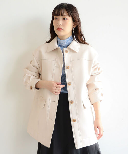 RBS(アールビーエス)の「RBS / ボンディング ブルゾン(ブルゾン・レディース・ブラック/アイボリー・ONE SIZE)」の3枚目の写真