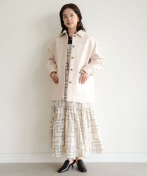 RBS(アールビーエス)の「RBS / ボンディング ブルゾン(ブルゾン・レディース・ブラック/アイボリー・ONE SIZE)」の5枚目の写真