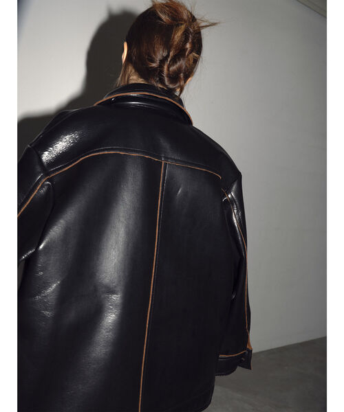 RBS(アールビーエス)の「RBS / ボンディング ブルゾン(ブルゾン・レディース・ブラック/アイボリー・ONE SIZE)」の8枚目の写真