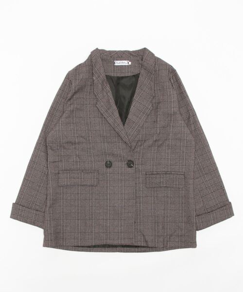 セール】チェック柄テーラードジャケット（テーラードジャケット