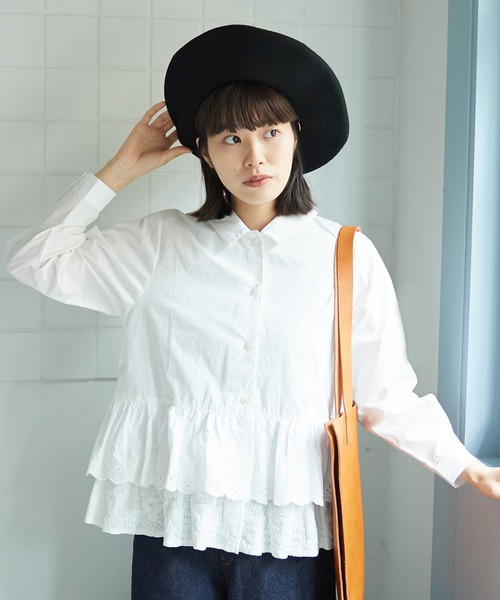 bulle de savon（ビュルデサボン）の「flower lace ブラウス（シャツ 