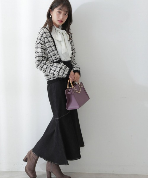 PROPORTION BODY DRESSING(プロポーションボディドレッシング)の「フリルボウタイブラウス / 1212210001(シャツ/ブラウス・レディース・ダークグレー/グレー/ホワイト系その他・MEDIUM/SMALL)」の6枚目の写真