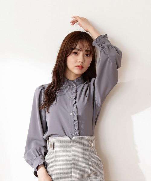 PROPORTION BODY DRESSING(プロポーションボディドレッシング)の「フリルボウタイブラウス / 1212210001(シャツ/ブラウス・レディース・ダークグレー/グレー/ホワイト系その他・MEDIUM/SMALL)」の15枚目の写真