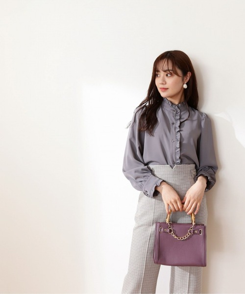 PROPORTION BODY DRESSING(プロポーションボディドレッシング)の「フリルボウタイブラウス / 1212210001(シャツ/ブラウス・レディース・ダークグレー/グレー/ホワイト系その他・MEDIUM/SMALL)」の17枚目の写真