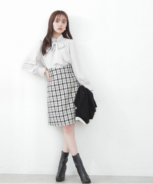 PROPORTION BODY DRESSING(プロポーションボディドレッシング)の「フリルボウタイブラウス / 1212210001(シャツ/ブラウス・レディース・ダークグレー/グレー/ホワイト系その他・MEDIUM/SMALL)」の11枚目の写真