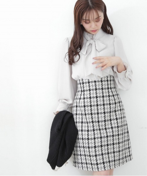 PROPORTION BODY DRESSING(プロポーションボディドレッシング)の「フリルボウタイブラウス / 1212210001(シャツ/ブラウス・レディース・ダークグレー/グレー/ホワイト系その他・MEDIUM/SMALL)」の12枚目の写真