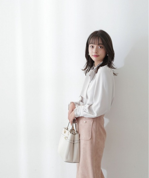 PROPORTION BODY DRESSING(プロポーションボディドレッシング)の「フリルボウタイブラウス / 1212210001(シャツ/ブラウス・レディース・ダークグレー/グレー/ホワイト系その他・MEDIUM/SMALL)」の14枚目の写真