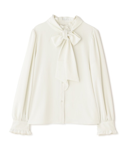 PROPORTION BODY DRESSING(プロポーションボディドレッシング)の「フリルボウタイブラウス / 1212210001(シャツ/ブラウス・レディース・ダークグレー/グレー/ホワイト系その他・MEDIUM/SMALL)」の4枚目の写真