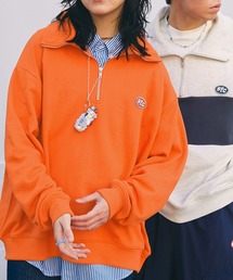 SPOC STORE | 【SPOC STORE】ワンポイント刺繍 オーバーサイズハーフジップスウェット(スウェット)