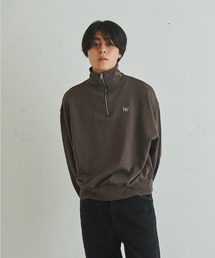 FRUIT OF THE LOOM × 浅井なつみ（フルーツオブザルームアサイナツミ）の「FTL×浅井なつみ HALF ZIP SWEAT / コラボ / 長袖 / スウェット / ハーフジップ / トップス / ワンポイント / 刺繍 / ユニセックス（スウェット）」