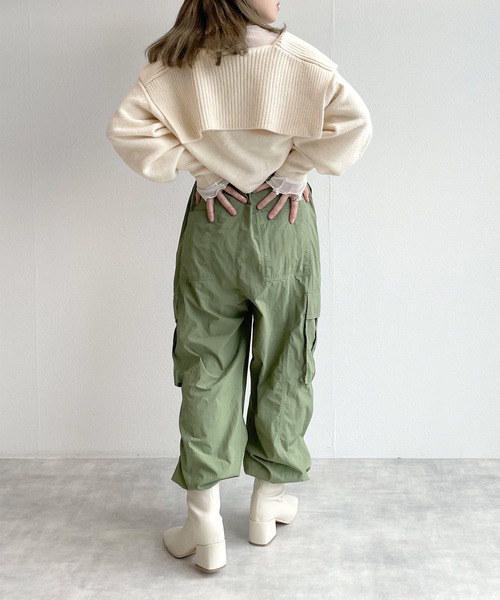 w closet（ダブルクローゼット）の「BIGカラーカーディガン（カーディガン/ボレロ・レディース・オフホワイト/オレンジ/ミント・FREE）」の21枚目の写真