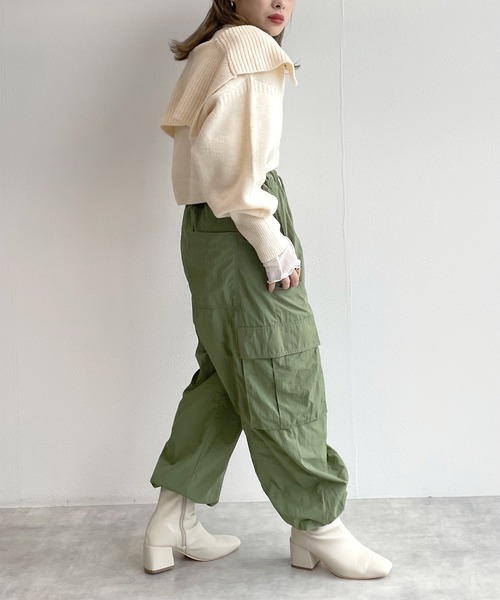 w closet（ダブルクローゼット）の「BIGカラーカーディガン（カーディガン/ボレロ・レディース・オフホワイト/オレンジ/ミント・FREE）」の17枚目の写真