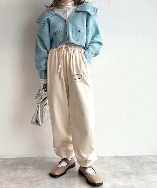 w closet（ダブルクローゼット）の「BIGカラーカーディガン（カーディガン/ボレロ・レディース・オフホワイト/オレンジ/ミント・FREE）」の11枚目の写真