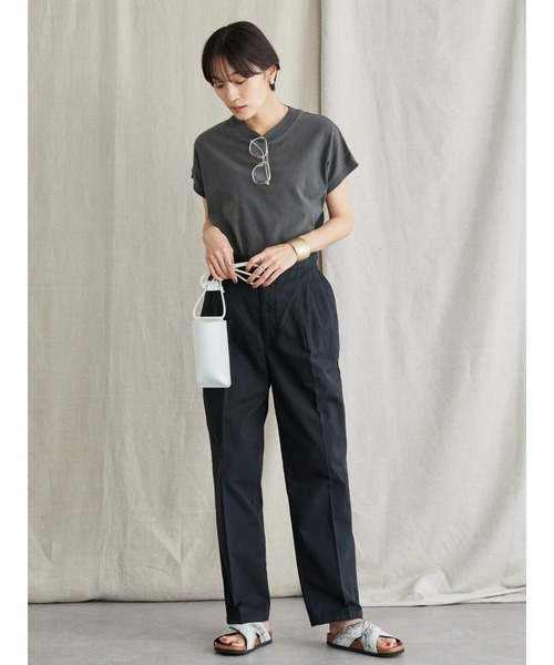 AMERICAN HOLIC(アメリカンホリック)の「綿ツイルタックパンツ(その他パンツ・レディース・ブラック/キャメル・L/M/S)」の9枚目の写真